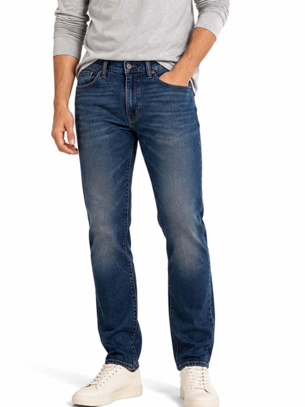 Levis 505 Jeans Blue Zip Fly Straight Leg High Rise Vintage Denimcore 36x30"